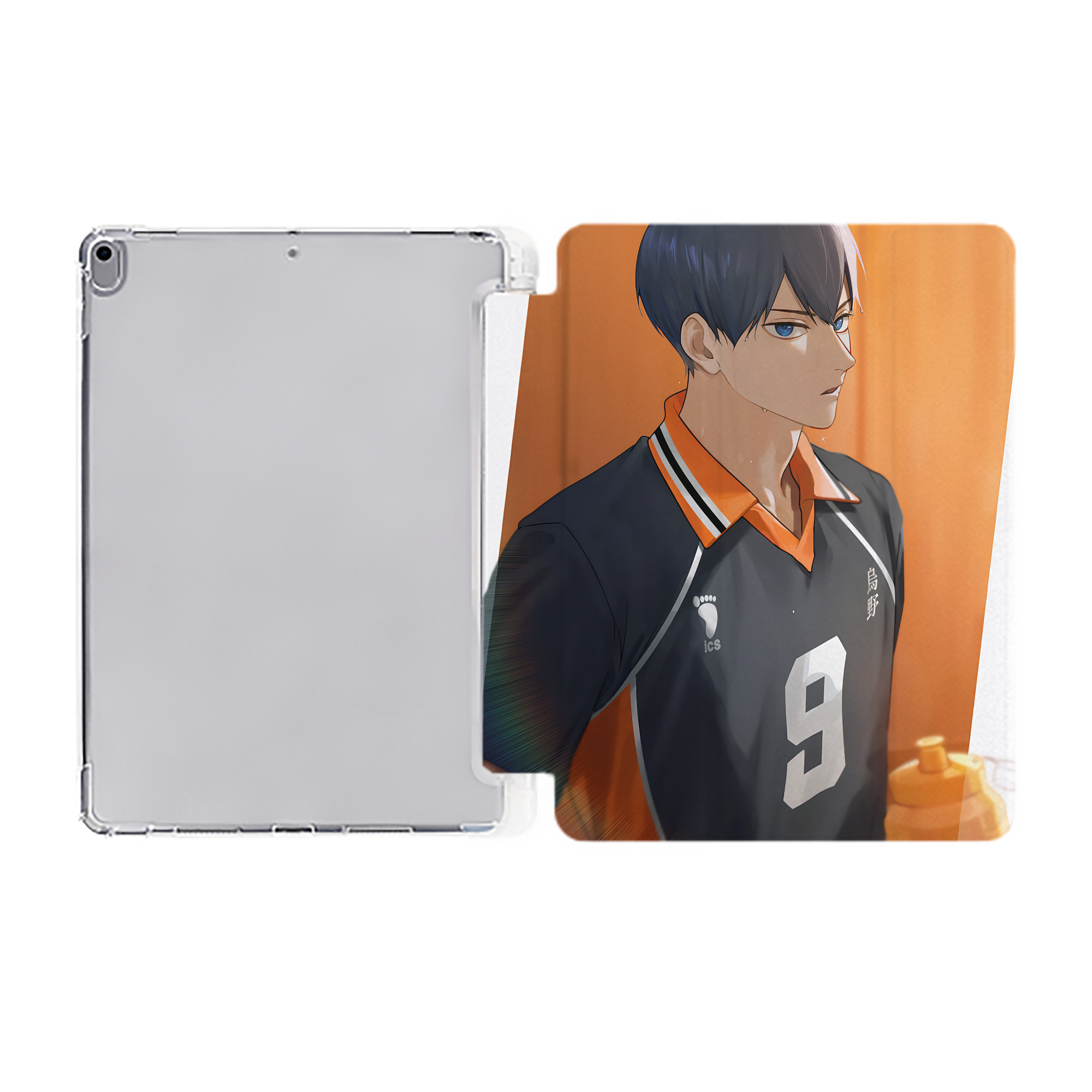 （画像用） ハイキュー!! Haikyu!! IPad ケース ペン収納付き 三つ折りスタンド PUレザー×シリコン 対応機種9.5/10.5/10.9インチ